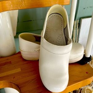 White Leather Dansko Clog size 37